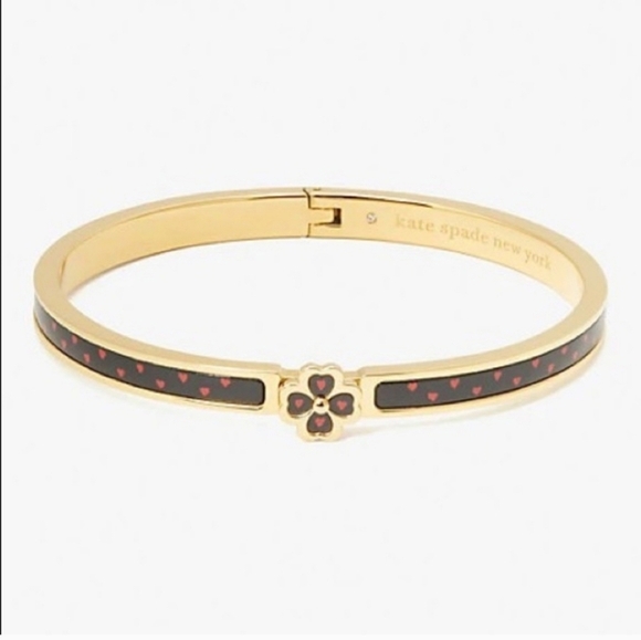 🔹️Kate Spade 🔹️Heritage Spade Flower Thin Hinged Bangle NWT - Picture 1 of 4
